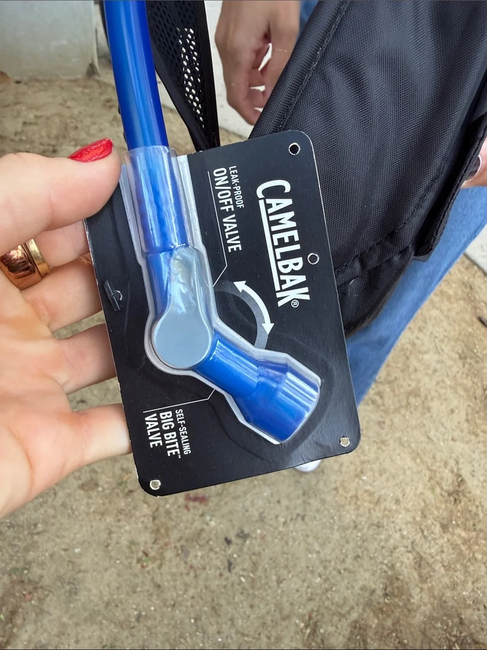 CamelBak Black Hydration Vest with Blue Drink Tube